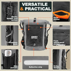 Waterproof Backpack Dry Bag 35L/55L/85L – Heavy Duty Roll-Top Hiking Backpack for Travel, Kayaking, Boating, Camping, Rafting and Fishing