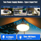 16000mAh 26000LM Solar Portable LED Camping Lantern, Rechargeable Light 150W with Magnet , Flashlight, IPX66 Waterproof Tent Lights Power Failure Emergency for Power Outages, Emergency, Tent, Outdoor