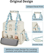 Double Deck Lunch Box for Women, Expandable Insulated Large Lunch Bag Women Leakproof Lightweight Lunch Cooler Bag Durable Lunchbox for Work Outdoor Travel, Beige