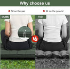 Sleeping Pad for Camping, Ultralight 4.7" Extra-Thick Inflatable Camping Mat with Pillow Built-in Foot Pump, Compact Lightweight Air Mattress for Backpacking Hiking Car travel Tent, Military Green