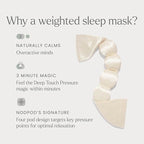 Nodpod Gentle Pressure Silk Sleep Mask | Patented Light Blocking Design for Sleeping, Travel & Relaxation | Bead Filled, Machine Washable (Pearl)