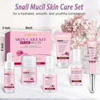Skin Care Sets for Women,Gentle 6PCS Skincare Set with Korean Snail Secretion Filtrate,Anti Aging & Hydrating Repair Soothe Moisturize for Dull Skin & Fine Lines,Self Face Skin Care Birthday Gift