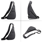 Peicees Sling Bag For Men Women Small Crossbody Backpack Shoulder Bag Man Purse Chest Bag For Hiking Travel