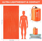 Esky Emergency Sleeping Bag, Portable Emergency Blanket Thermal Bivy Sack, Waterproof Lightweight Survival Gear with Compass for Camping Hiking Outdoor Adventure