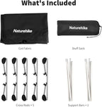 Naturehike GreenWild Camping Cot, Ultralight Folding Backpacking Cot, 60-Second Easy Set-Up, Supports 330lbs, Portable Camping Bed for Adults for Camping Hiking Travel Home