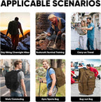 35L Tactical Backpack for Men, MOLLE Military Bug Out Bag, Waterproof Rucksack for Hiking with Hydration Port Tan