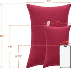 NTBAY Tiny Pillows, Down Alternative 7"x11" Microfiber Mini Pillow for Travel, Pets, Soft Machine Washable Small Pillows for Neck, Wrist, Lumbar and Knee, Red