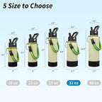 BJPKPK 32oz Insulated Water Bottles with 3 Lids, Paracord Handle & Non-slip Boot, Stainless Steel Metal Water Bottle,Reusable BPA Free Thermo,Macaron Green