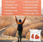 Emergency Blankets Mylar Thermal Blanket (10 Pack-Silver) 84"x52" Space Blankets Survival for First Aid,Camping,Car Emergency Kit,Outdoor Camping,Hiking,First Aid,Marathon