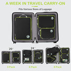Cipway Compression Packing Cubes, Ultralight Luggage Organizer Bags, Travel Essentials for Carry on Suitcase (3 Piece,Black)