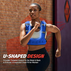 ZELUS Weighted Vest for Women Men, 6/8/12/16/20lb Weight Vest with Arm Pouch Reflective Strips, U-Shaped Rucking Vest for Strength Training Muscle Building, Walking Running Vest for Fitness