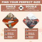 SZHLUX Camping Hammock Double & Single Portable Hammocks with 2 Tree Straps, Great for Hiking,Backpacking,Hunting,Outdoor,Beach,Camping,Orange / Grey