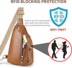 Crossbody Bags for Women Anti Theft Vegan Leather Sling Bag RFID Blocking Chest Bag for Travel