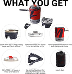 Fire Maple Polaris Cooking System | Portable Camping Backpacking Stove with Micro Regulated Valve | Electric Jet Burner Pot Set | Ideal Camp Water Boiler for Hiking Fishing Trekking Hunting (Black)