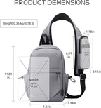 Crossbody Sling Bag Casual Shoulder Hiking Backpack with Convertible Shoulder Strap for Travel Hiking Shopping Leisure Sport