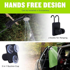 Portable Shower for Camping, [Long-Lasting] Spopal 6000mAh Rechargeable Camping Shower with Intelligent LED Display, 4 Spray Modes, IPX7 Waterproof Outdoor Camp Pump for Hiking, Travel, Car, Pet