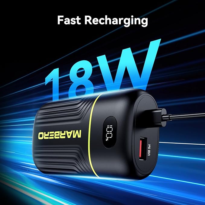 MARBERO Portable Charger 10000mAh Mini Power Bank USB C in&out Fast Charging Battery Pack Compact External Phone Powerbank Compatible with iPhone 16 15 14 13 12 Samsung S22 S21 Google AirPods iPad etc