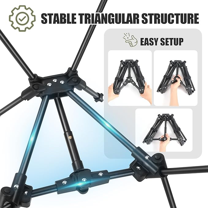 Ultralight Backpacking Chair,2.2lb Compact Folding Camping Chair,Supports 300lbs,Portable Travel & Hiking Chair,Lightweight Design,Perfect for Hiking Gear, Picnics and Traveling, (Black)