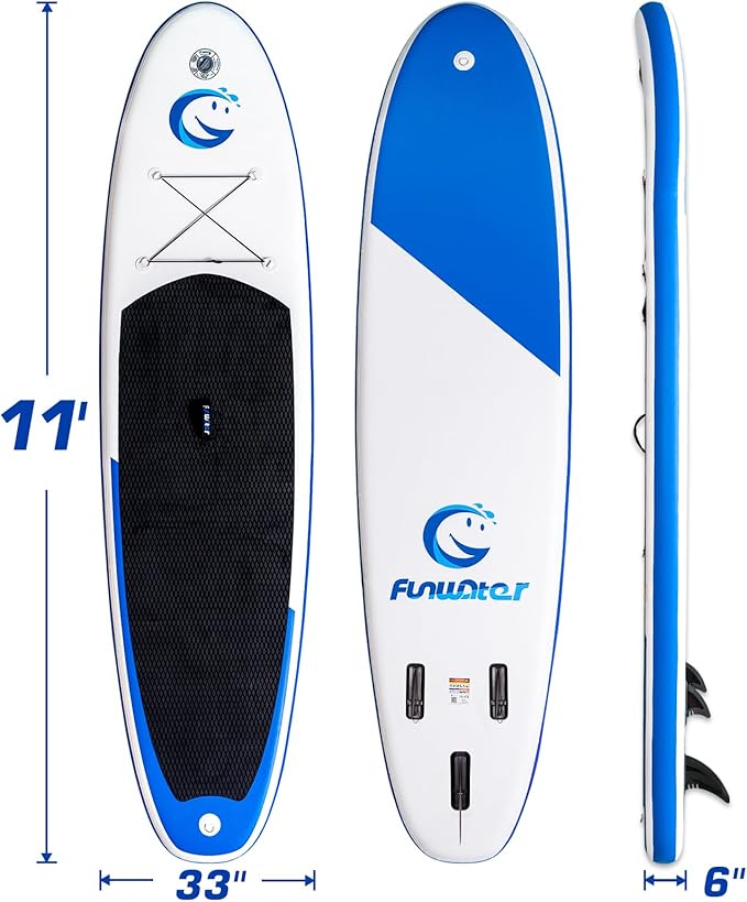 FunWater Stand Up Paddle Board Ultra-Light Inflatable Paddleboard with SUP Accessories for Adults & Youth of All Skill Levels