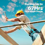 Portable Waist Fan - 14500mAh Rechargeable Battery, 67Hrs Cooling Belt Fan, 5 Powerful Speed & 360° Rotatable, Hands Free Clip On Waist With LED Light for Work Gift Camping Travel Outdoor