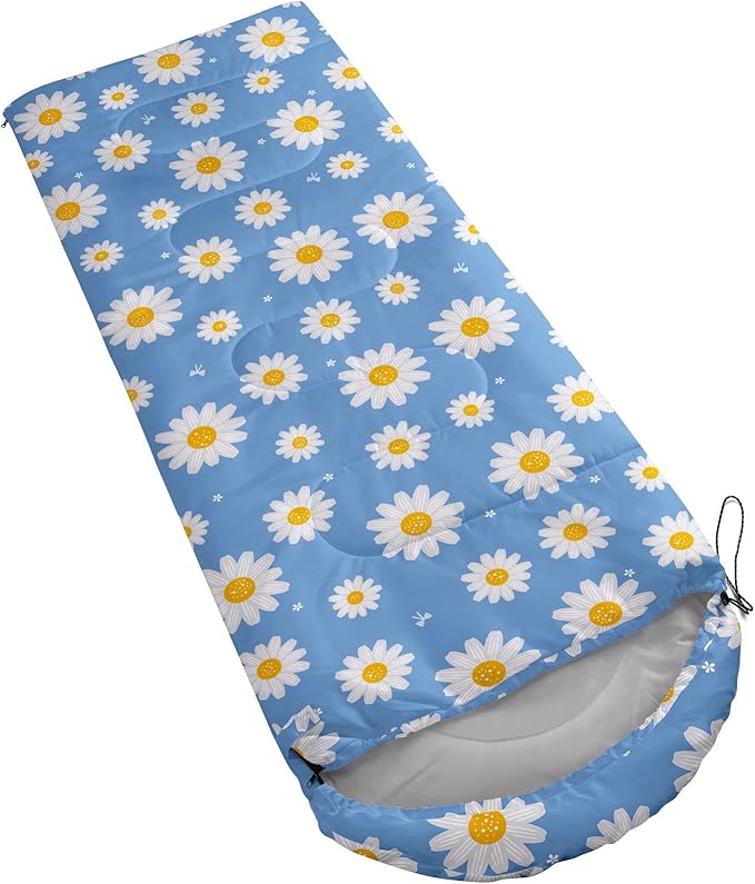 Kids Sleeping Bag for Boys Girls,Rocket Moon Print-Lightweight Warm Portable Outdoor Indoor-Waterproof Cold Weather Resistant Sleeping Bag for Camping Hiking