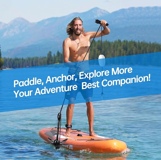 Alpinista Kayak Anchor, 3.5 lb Paddle Board Anchor Kit with 40 ft Marine Rope for Kayak, Canoes, SUP, Fishing, and Paddleboard Accessories