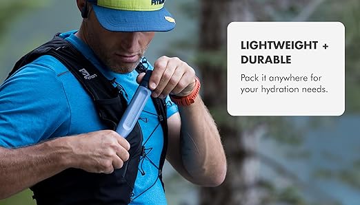 LifeStraw Peak Series - Personal Water Filter Straw for Backup Filtration, Emergency, Survival, and Ultralight Hydration, Mountain Blue, 2 Pack