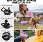 One Gallon Water Bottle Insulated, Triple Walled Vacuum Stainless Steel (Cold for 48 Hrs), Leak Proof & Non-BPA, Large Water Flask Jug with Paracord Handle & Straw Spout Lids