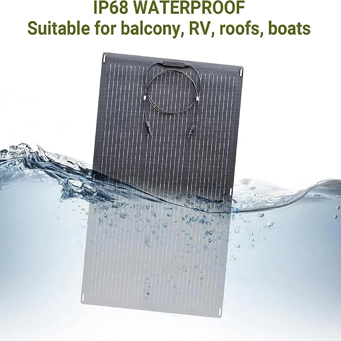 ALLPOWERS 200W Portable Solar Panel, SF200 Flexible Solar Panel, 32V Monocrystalline Solar Kit, 25% High Efficiency, IP68, for Power Station, Phones, Rooftops, Outdoor Camping and RVs