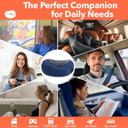Travel Pillow | High-Density Memory Foam Pillow with 360° Surround Support. Ergonomically Designed. Ideal for Airplane Travel and Home Use.