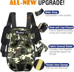 Pawaboo Pet Carrier Backpack, Adjustable Pet Front Cat Dog Carrier Backpack Travel Bag, Legs Out, Easy-Fit for Traveling for Small Medium Dogs Cats Puppies, Small (Pack of 1), Deep Camouflage Black