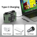 Socool 20000mAh Portable Waist Fan Clip on Wearable Belt Personal Fans Rechargeable Battery Operated, 40H Cooling Fan with 10 Speeds & Dual Motors, Neck Fans Hanging Hands-Free for Outdoor Travel