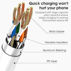 FEEL2NICE Long USB C to USB C Charging Cable 3Pack 10ft, USBC Fast Charger Cord, 60W Type-C to Type-C Cable for iPhone 17/16 Pro Max Plus, iPhone 17 Air, iPad Air/Pro