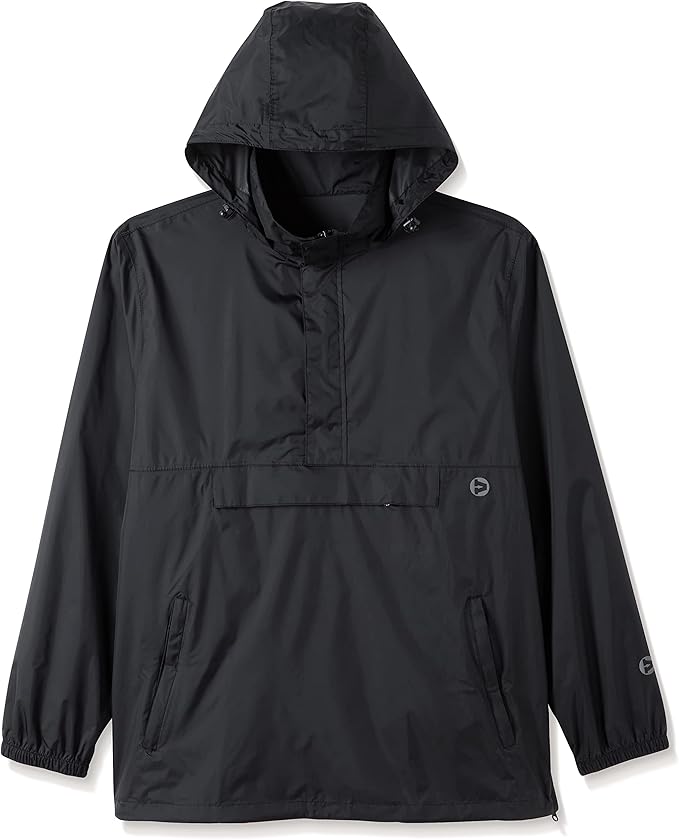 Outdoor Ventures Men's Rain Jacket Waterproof Lightweight Packable Rain Pullover for Hiking Golf Running