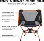MOON LENCE Portable Camping Chair Backpacking Chair - The 4th Generation Ultralight Folding Chair - Compact, Lightweight Foldable Chairs for Hiking Mountaineering, Beach