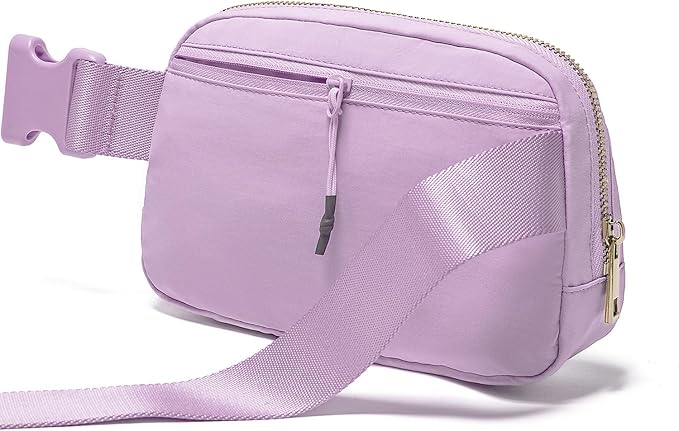 Gitus Initial Belt Bag Fanny Pack Crossbody Bag for Girls Birthday Gifts Age 8-10 Teen Girl Gifts Trend Stuff Personalized Letter Gifts for Daughter Sister (Lavender-L)