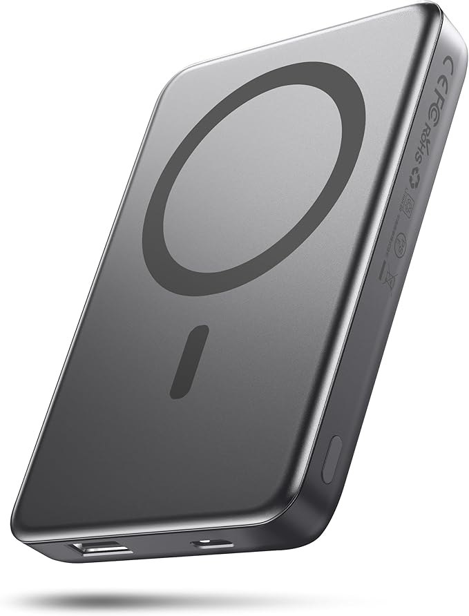 for Magsafe Battery Pack, 10000mAh Magnetic Portable Charger with USB-C 20W Fast Charging, Slim & Lightweight Wireless Power Bank for iPhone Air/17/16/15/14/13 Series, for Travel Cruise Essentials