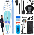 CYFIE 10'6''Inflatable Stand Up Paddle Board, Paddle Boards with Premium SUP Paddle Board Accessories, Removable Kayak Seat and Camera Mount for Yoga, Kayaking, Surf, Fishing