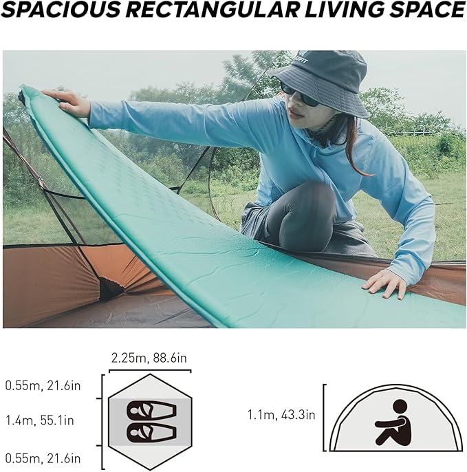 Fire-Maple Tropics Freestanding 2P Backpacking Tent - Lightweight, Waterproof, 3-Season Tent with Spacious Interior and Easy Setup - Perfect for 2 Adults, Camping, Hiking, and Outdoor Adventures.