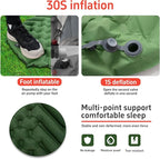 Camping Sleeping mat and Inflatable Pillow - Set, Portable, Ultra-Light, Thickened, Quick to inflate in 30s, can be Spliced. Suitable for Backpacking, Hiking, Camping and Other Scenes