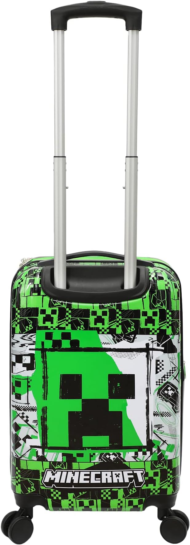 Bioworld Minecraft Creeper 20" Carry-On Luggage With Wheels And Retractable Handle