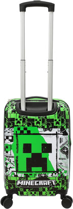 Bioworld Minecraft Creeper 20" Carry-On Luggage With Wheels And Retractable Handle