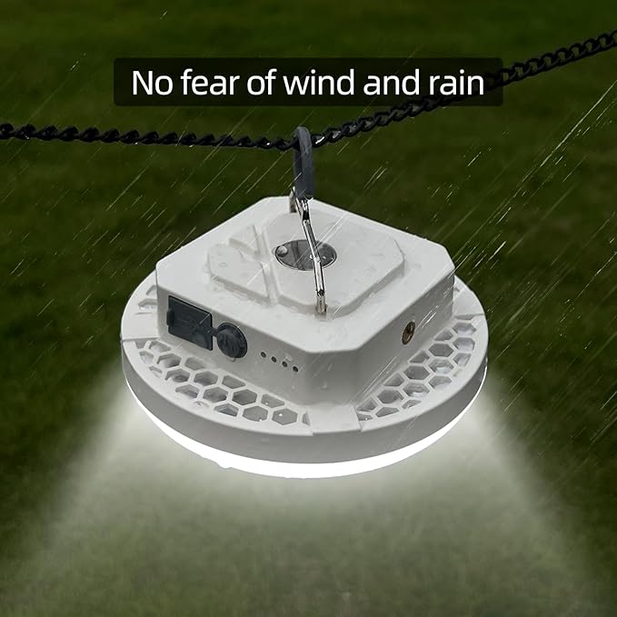 Camping Lantern 10500mAh Rechargeable Battery, 30W Ultra Bright LED Hanging Light with 3 Modes, Waterproof Portable Tent Lighting for Outdoor Emergency & Hiking