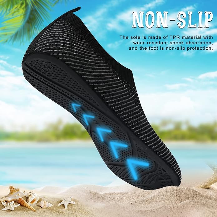 ANLUKE Womens Mens Water Shoes Barefoot Quick-Dry Aqua Socks for Beach Swim Surf Water Sport