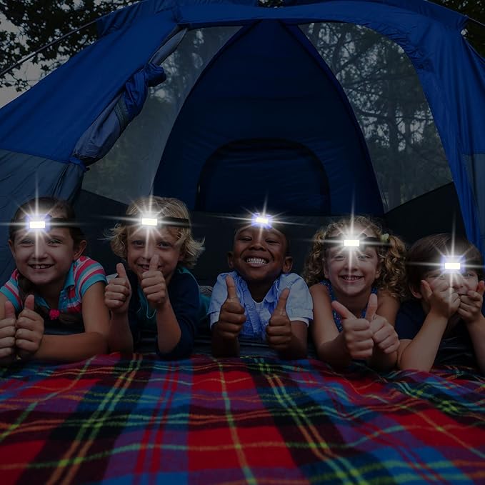 30 Pcs Halloween LED Headlamp Flashlight for Adults Outdoor Flashlight Headlamps with Adjustable Headband Waterproof Head Lights with 3 Modes 90 AAA Batteries for Forehead Work Family Camp Run Read