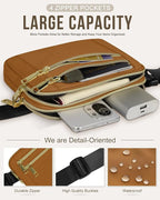 Capolo Fanny Packs for Women Fashion Waist Packs Bag with Adjustable Strap and 4 Zipper Pockets Waterproof Everywhere Crossbody Belt Bag for Workout Running Travelling(Brown)