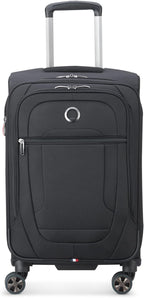 DELSEY PARIS Helium DLX Softside Expandable Luggage with Spinner Wheels, Black, Carry on 20 Inch