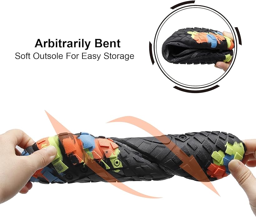 L-RUN Barefoot Water Shoes Women Mens Aqua Sock Athletic Hiking Water Sports Shoes for Swim Beach Pool Sand Diving Walking