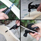Gifts for men,Multitool Hammer 15 in 1 Camping Accessories Survival Gear,Christmas Stocking Stuffers Unique Brithday Gift Ideas
