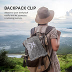 Travel Blanket and Pillow-2-in-1, Ultra-Soft&Compact, One-Piece Airplane Blanket with Hand Luggage Belt and Backpack Clip,Travelers Accessories Gifts, 61x43 Inches (Gray)